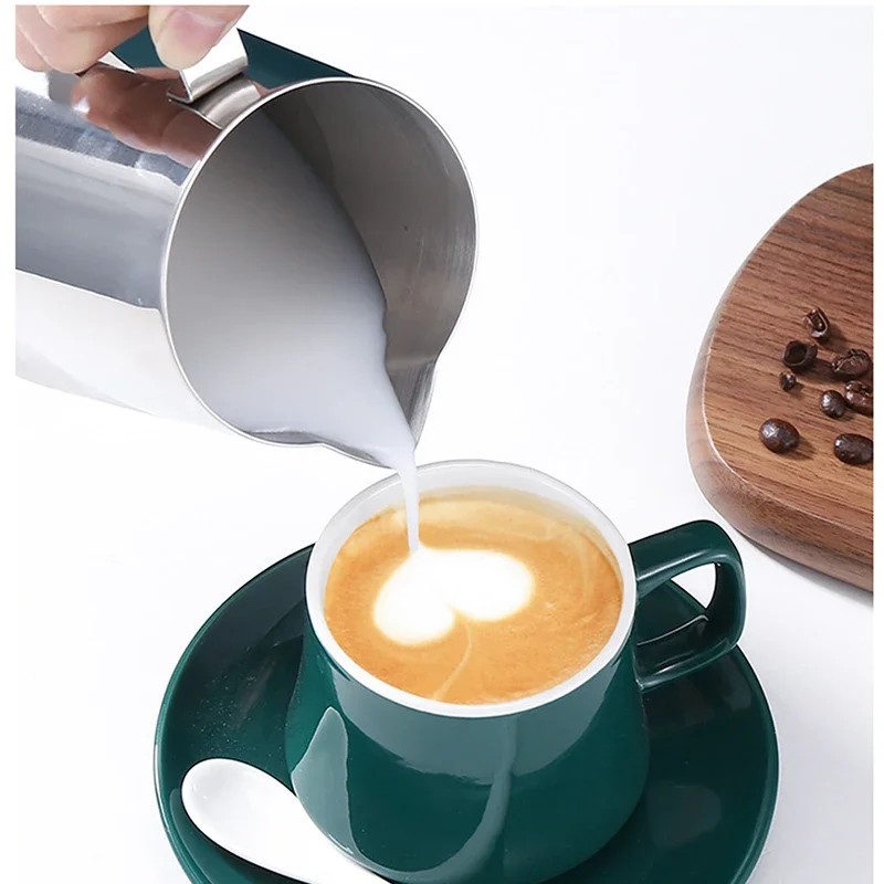 Barista Milk Jug - stainless steel coffee milk frothing jug