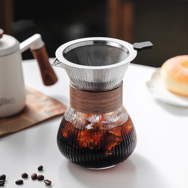 Pour Over Kettle - 304 Stainless Steel Filter Glass Coffee