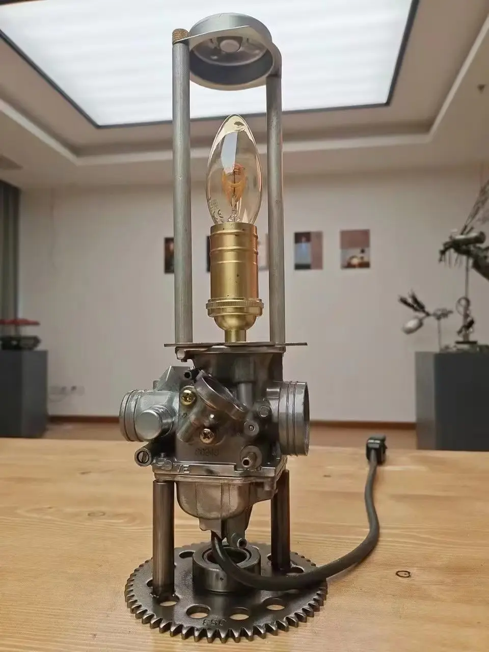 Coffee Tea House - Cyberpunk Style Desk Lamp Handmade Craftsmanship