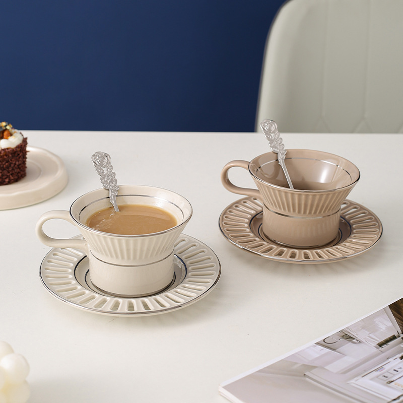 Coffee Tea Catering - Luxury Ceramic Coffee Cup Dish Nordic