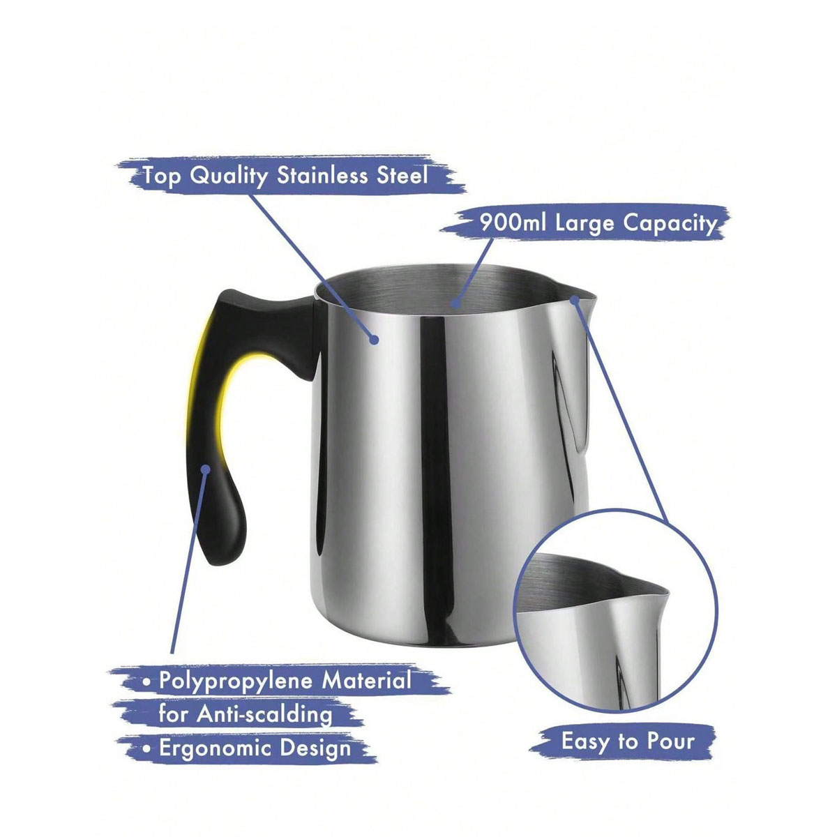 304 Stainless Steel Coffee Lat - огляд і ціна Barista Milk Jug