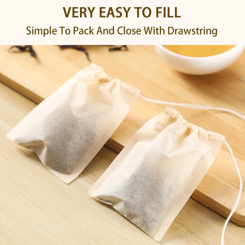 100Pcs Teabags with Drawstring - огляд і ціна Coffee Tea Leaf And Bean