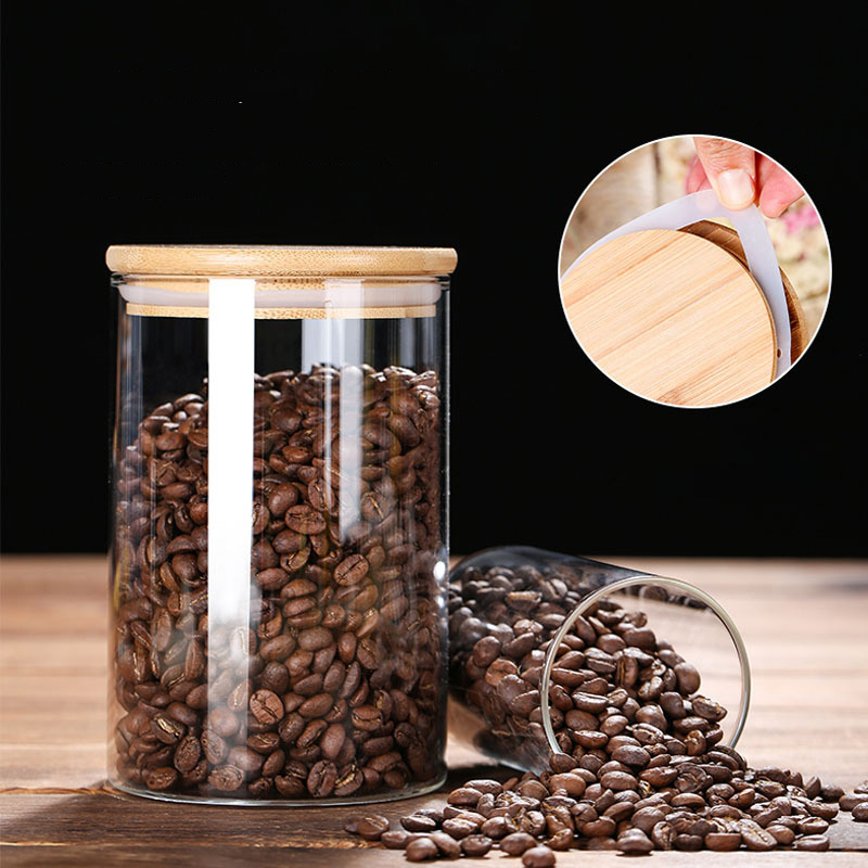 Glass Food Storage Jars with A - огляд і ціна Coffee Tea Leaf And Bean