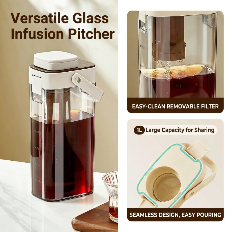 Cold Brew Coffee Pitcher Leak  - огляд і ціна Coffee Tea Infuser