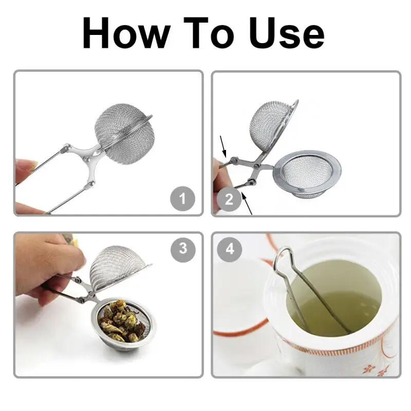 4-1pcs Steel Tea Infuser Reusa - огляд і ціна Coffee Tea Infuser