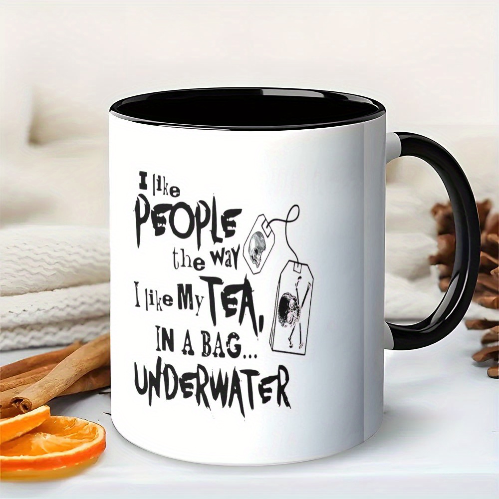 1pc 11oz Ceramic Coffee Mug -  - огляд і ціна Coffee Like Tea Bags