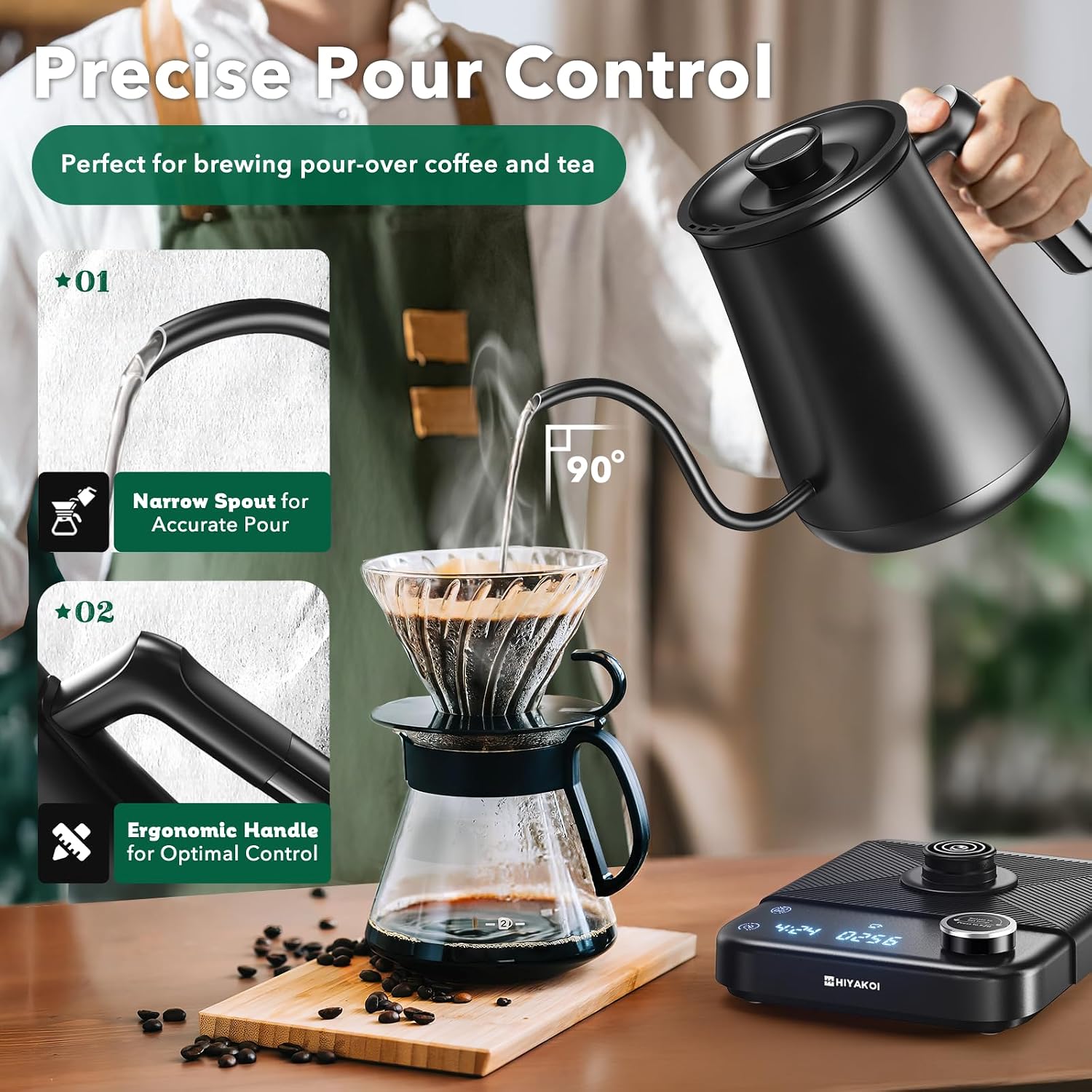 Gooseneck Electric Kettle with - огляд і ціна Pour Over Kettle