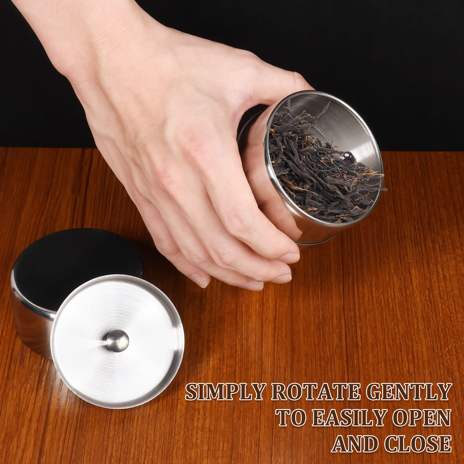 Stainless Steel Tea Leaf Tins  - огляд і ціна Coffee Tea Leaf And Bean