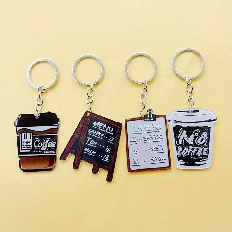 8pcs acrylic coffee cup keycha - огляд і ціна Coffee & Tea Maker Machine