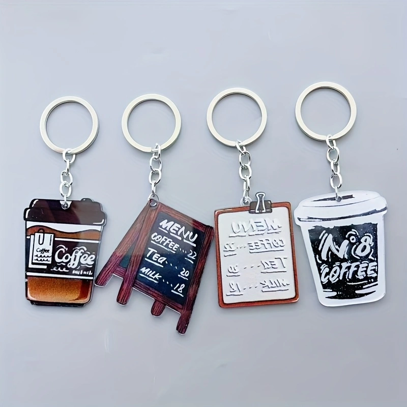 8pcs acrylic coffee cup keycha - огляд і ціна Coffee & Tea Maker Machine